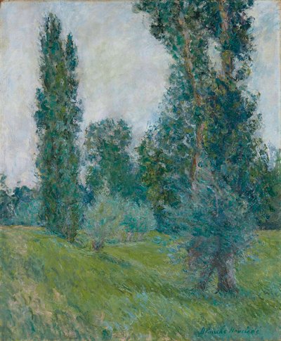 Landschaft mit Pappeln in Giverny von Blanche Hoschede Monet